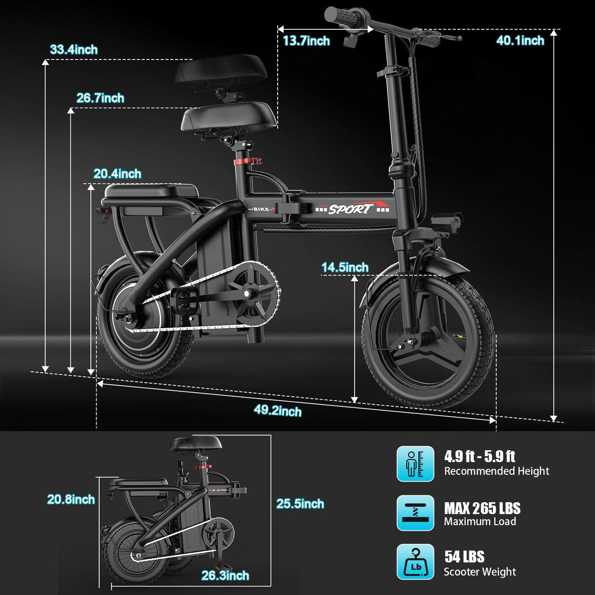 Pikabike Z6 Foldable Electric Bike