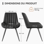 Lot de 4 Chaises (2 + 2 GRATIS)