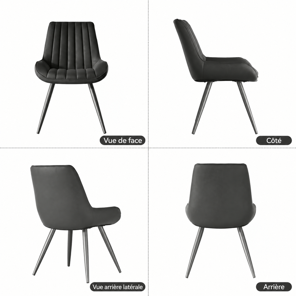 Lot de 4 Chaises (2 + 2 GRATIS)